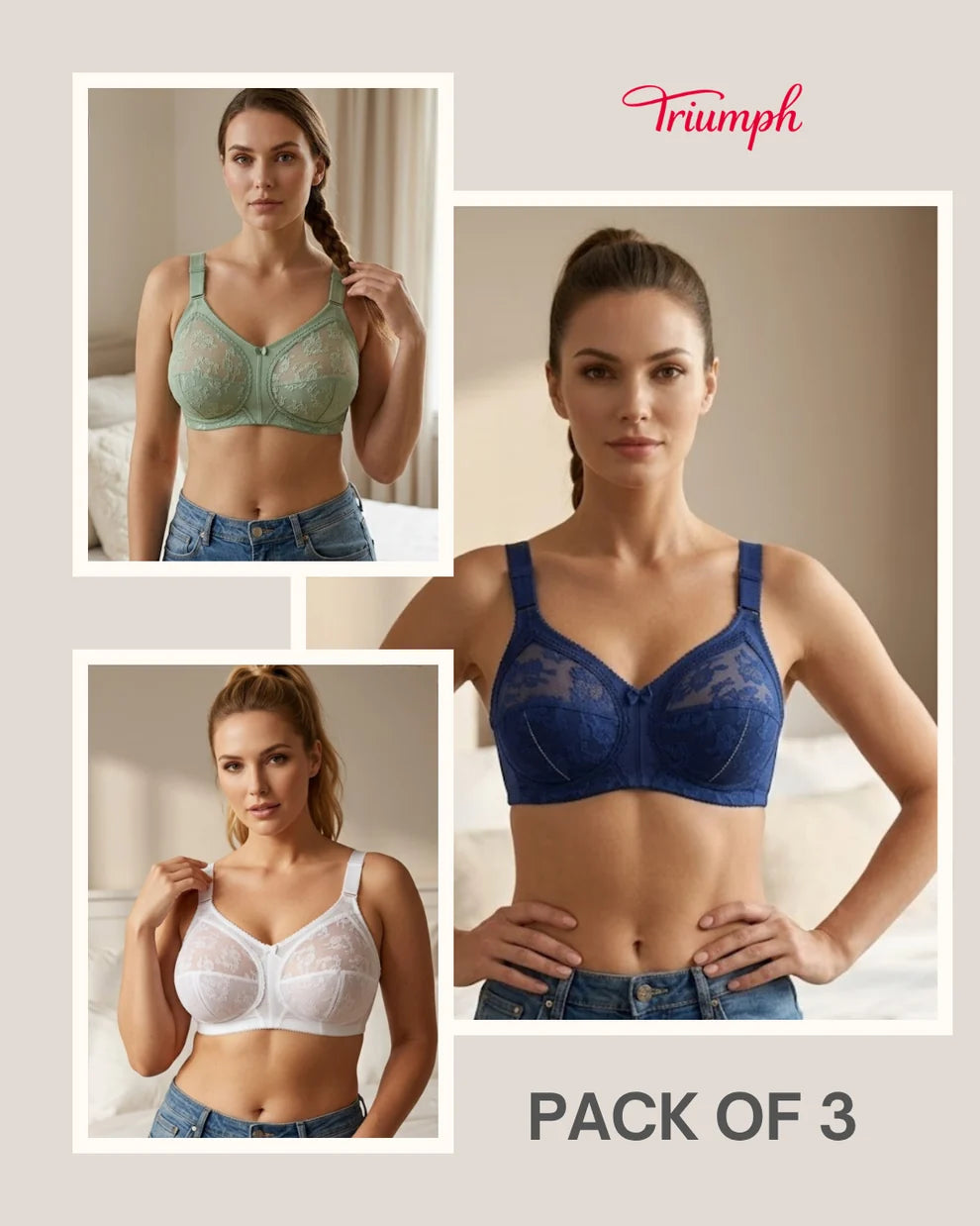 Triumph Pack of 3 Bras - Doreen