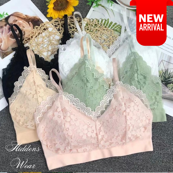 Stylish Floral Lace Padded Bra - 307